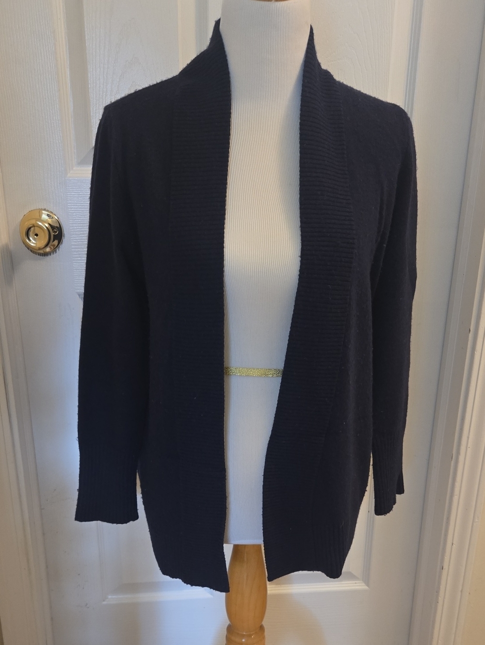 J. Crew Factory Open-Front Navy Women's Cardigan Sweater Size M